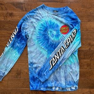 Santa Cruz tie dye logo long sleeve